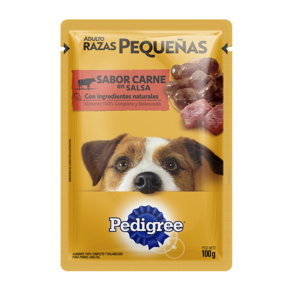 PEDIGREE® SOBRES™ Adulto Razas Pequeñas En Salsa Sabor Carne