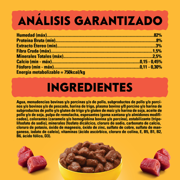 PEDIGREE® SOBRES™ Adulto Razas Pequeñas En Salsa Sabor Carne