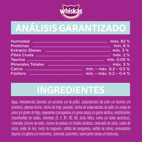 WHISKAS sobrecito para gatos pescado en souffle