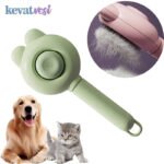 Peine para mascotas, cepillo masaje para perros y gatos largo y corto, herramienta cuidado del cabello