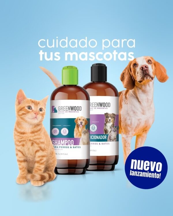 Shampoo para Perros y Gatos 500ml Greenwood